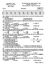 Đề kiểm tra Chương 4+5 môn Vật lý Lớp 11 - Mã đề 112 - Năm học 2019-2020 - Trường THPT Đầm Dơi